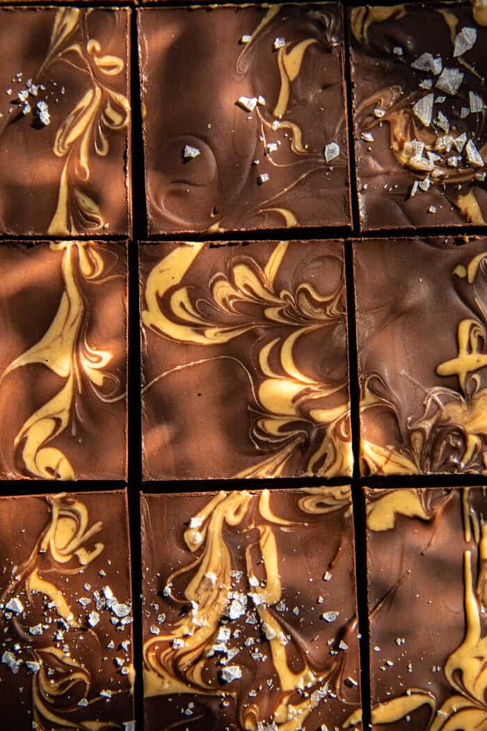Chewy Chocolate Peanut Butter Bars. Half Baked Harvest