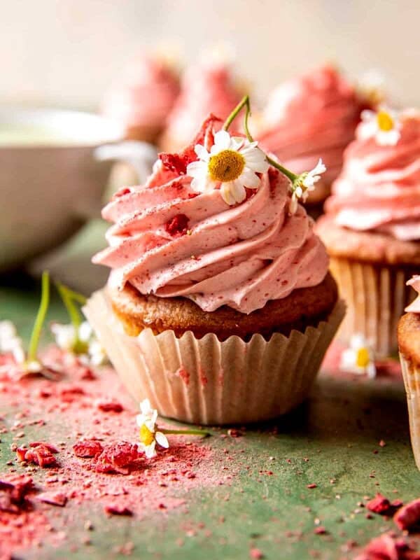 Double Strawberry Cupcakes | halfbakedharvest.com