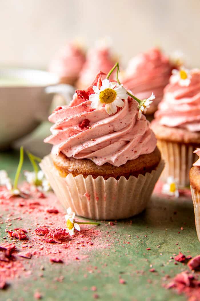 Double Strawberry Cupcakes.