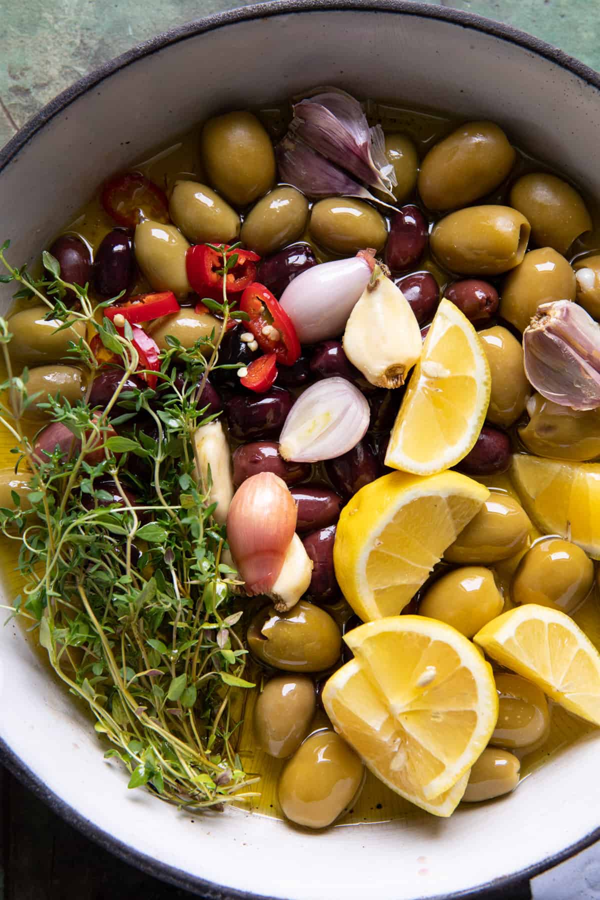 olives before roasting 