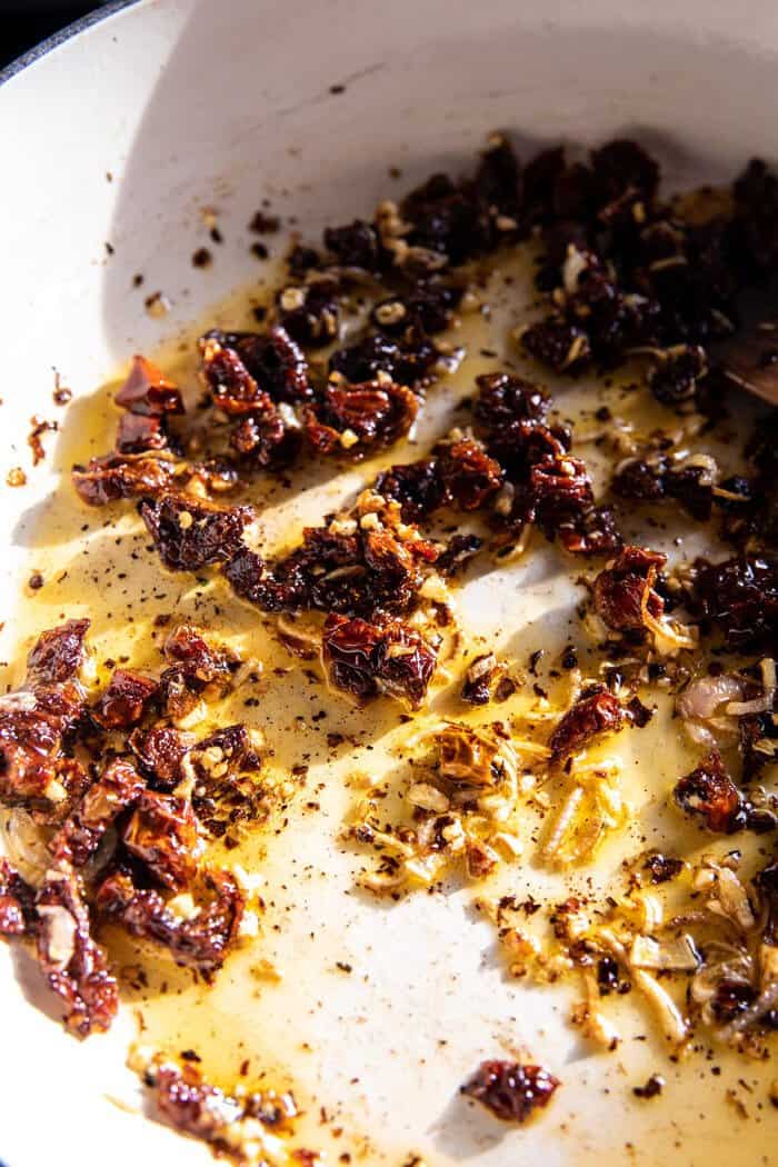 One Pot SunDried Tomato Pasta with Whipped Ricotta. Half Baked Harvest
