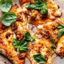 Cauliflower Pepperoni Cheese Pizza | halfbakedharvest.com