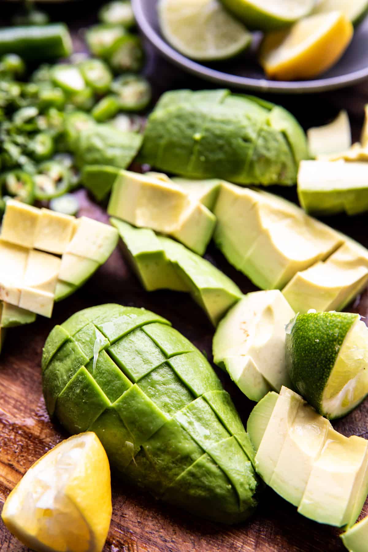 prep photo of chopped avocados 