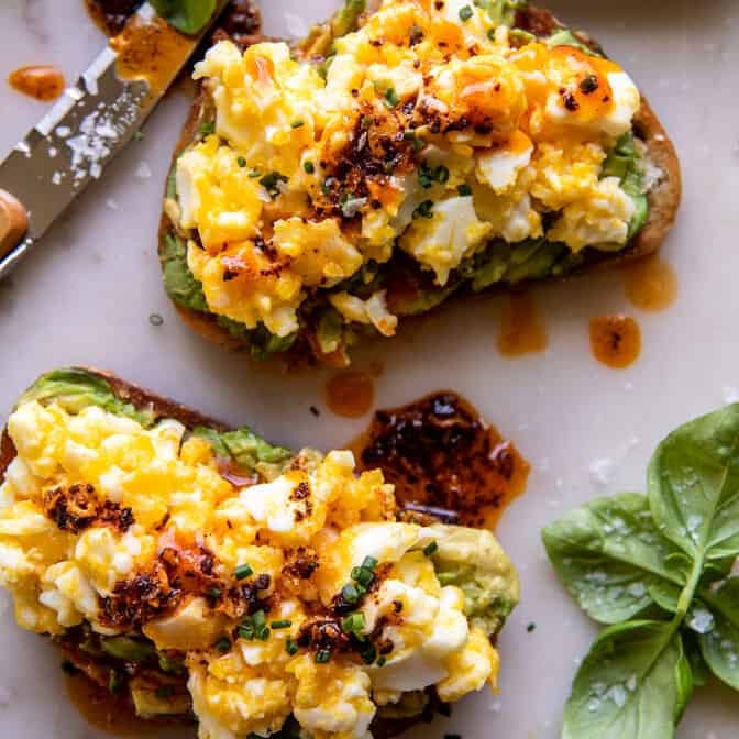 Dad's Easy Cheesy Eggs with Chili Butter | halfbakedharvest.com
