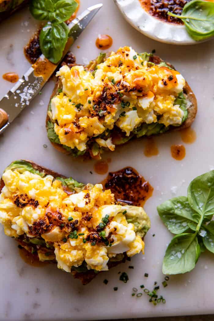 Dad’s Easy Cheesy Eggs with Chili Butter.