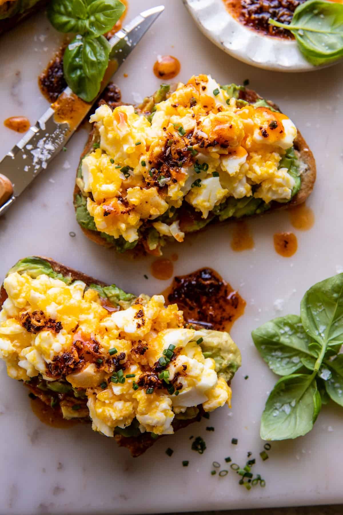 Dad's Easy Cheesy Eggs with Chili Butter | halfbakedharvest.com