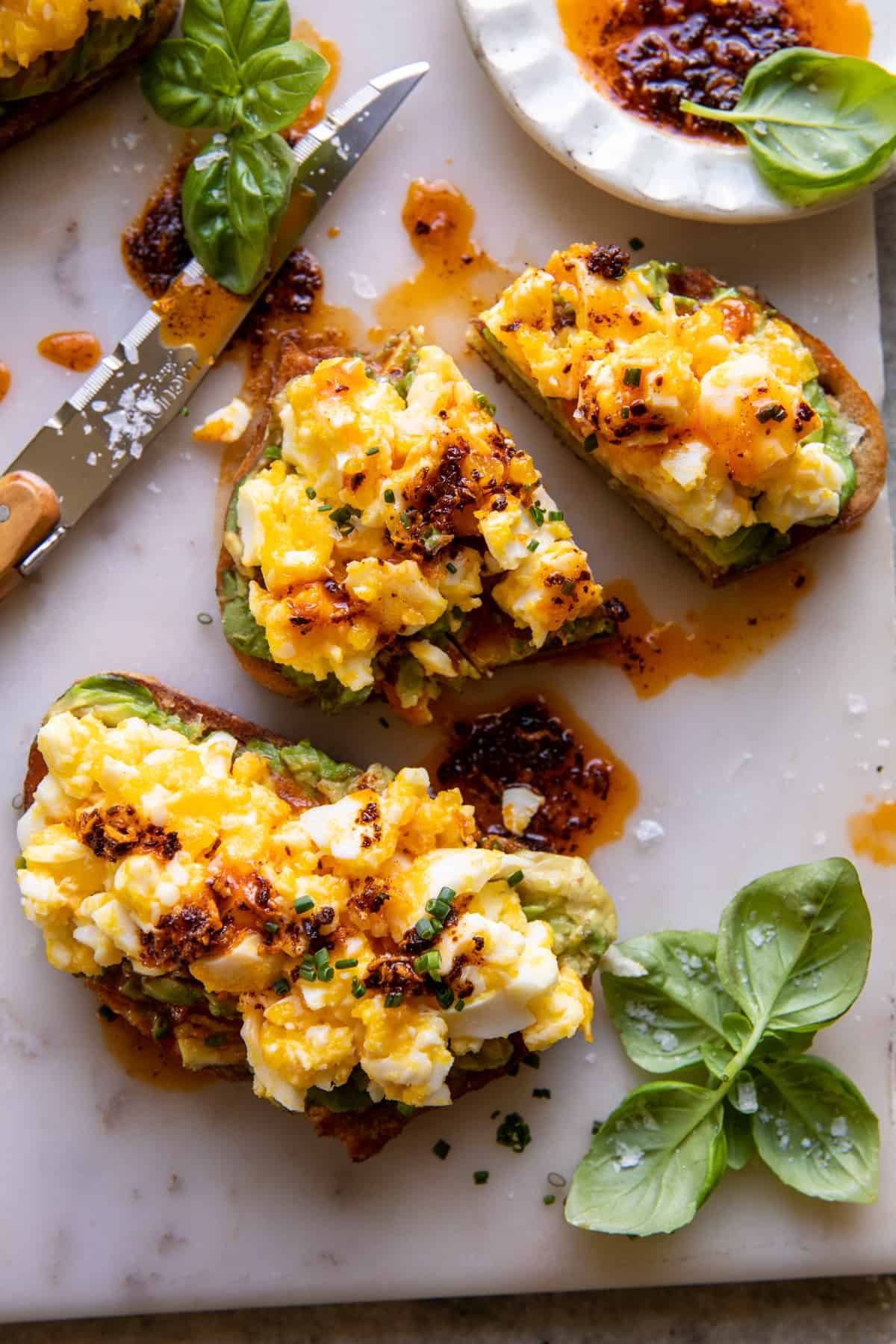 Dad's Easy Cheesy Eggs with Chili Butter | halfbakedharvest.com