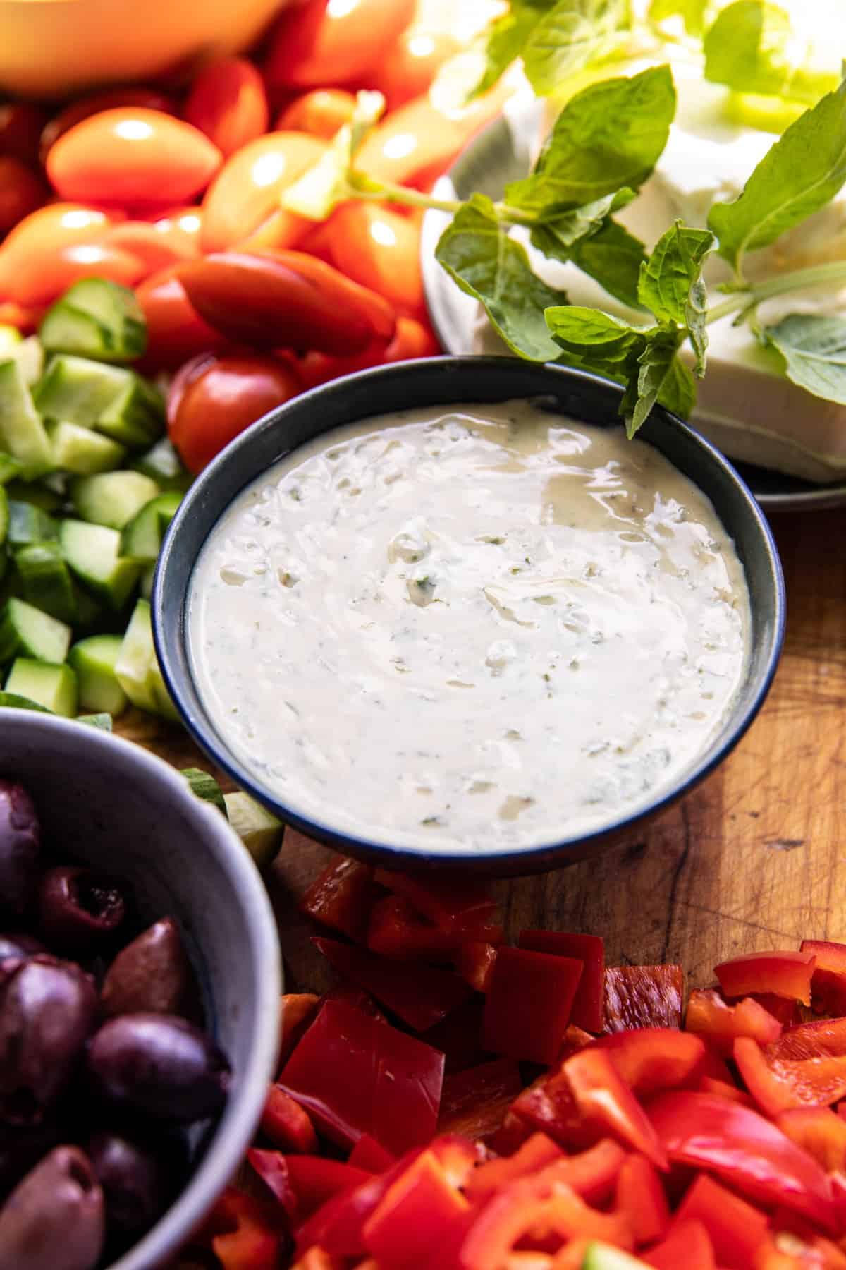 Greek Olive Pasta Salad | halfbakedhavest.com