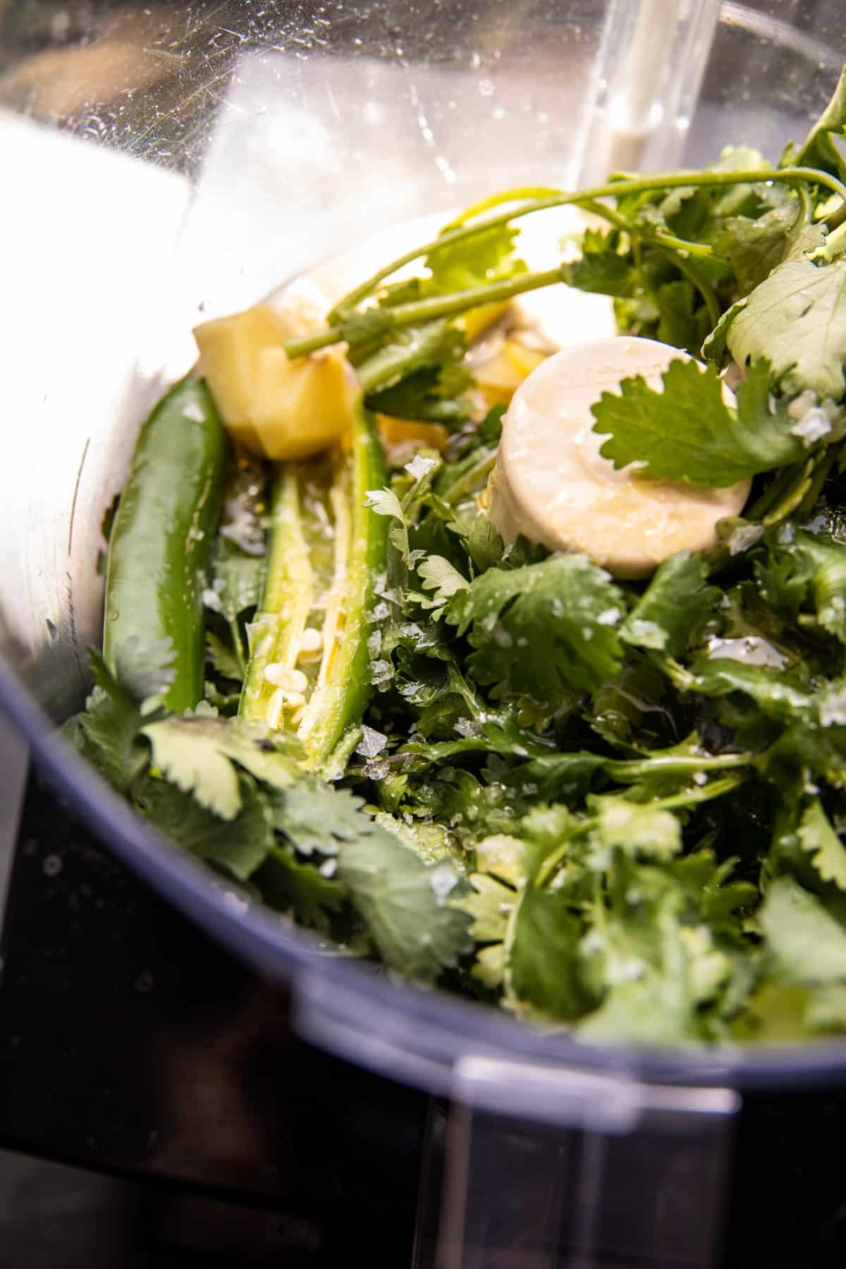 vMango Kale Salad with Cilantro Lime Dressing | halfbakedharvest.com