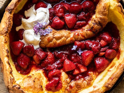 Hot Strawberry Jam Dutch Baby. - Half Baked Harvest