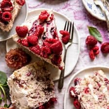 Smashed Raspberry White Chocolate Layer Cake | halfbakedharvest.com
