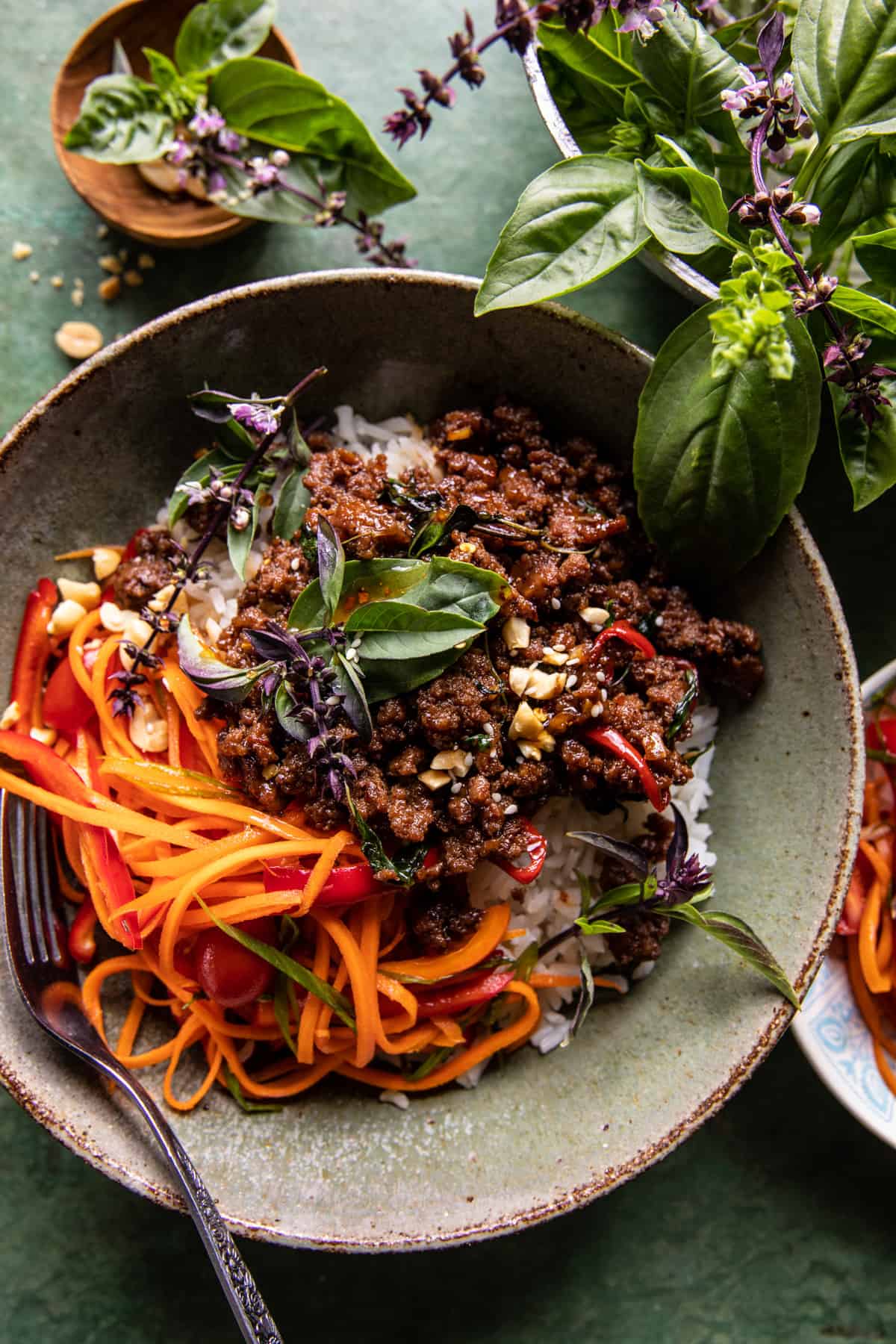 Thai Basil Beef and Lemongrass Rice Bowls | halfbakedharvest.com
