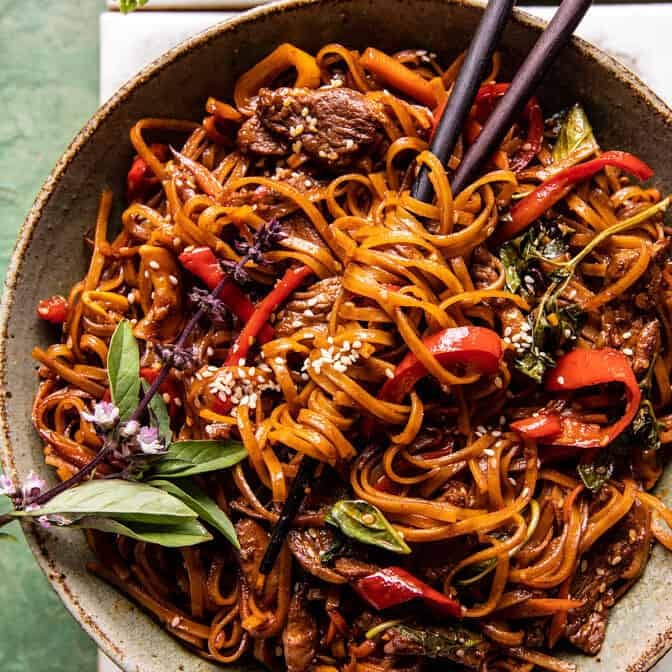 20 Minute Korean Beef Sesame Noodles | halfbakedharvest.com