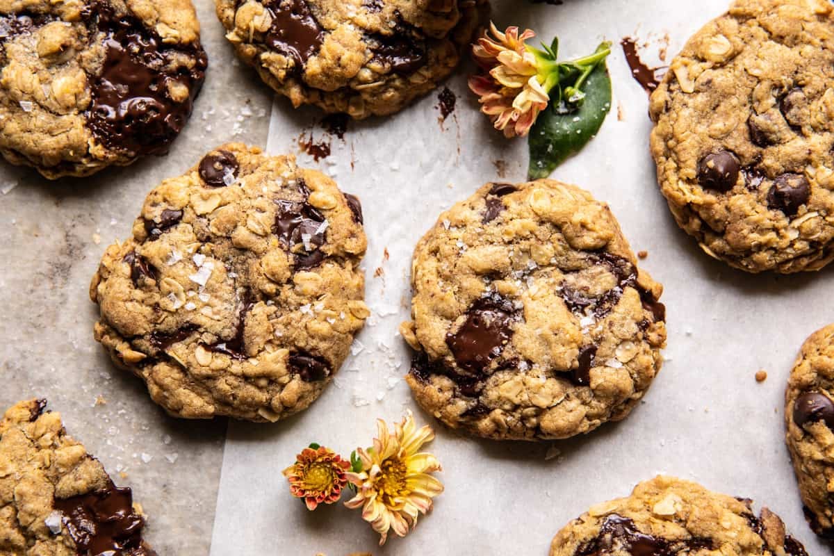 Brown Butter Oatmeal Chocolate Chip Cookies | halfbakedharvest.com
