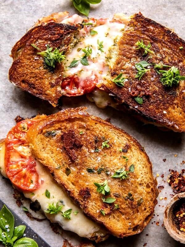 Roasted Garlic Caprese Grilled Cheese | halfbakedharvest.com