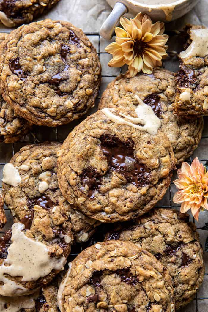 Chocolate Chip Espresso Oatmeal Cookies.