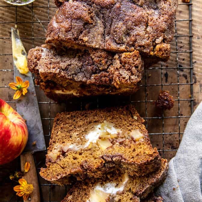 Cinnamon Sugar Swirled Apple Butter Bread | halfbakedharvest.com