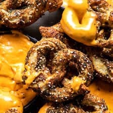 Mini Ranch Pretzels with Buffalo Cheese Sauce | halfbakedharvest.com