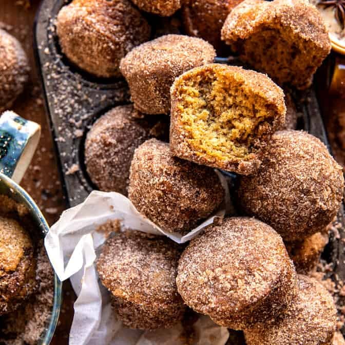 Baked Cinnamon Sugar Apple Cider Doughnut Holes | halfbakedharvest.com