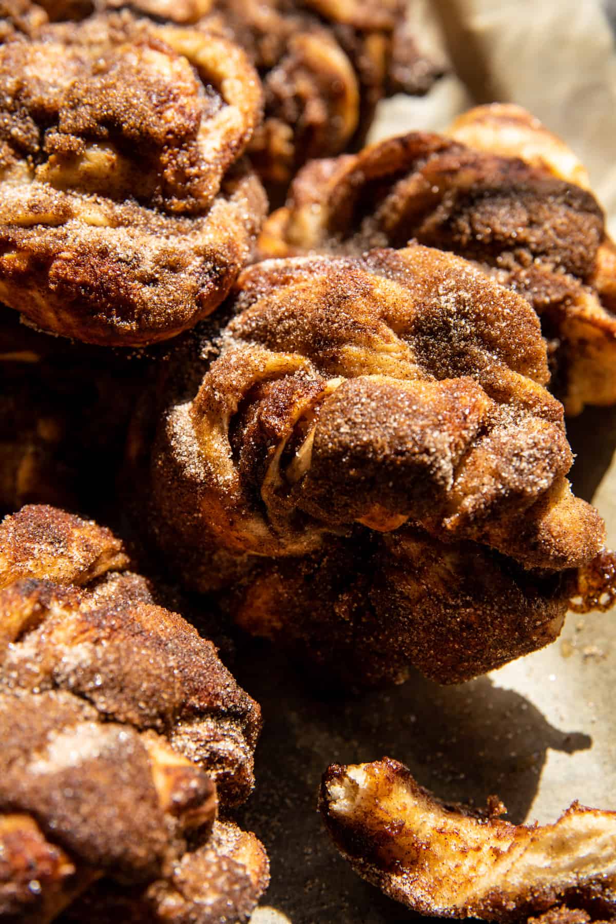 Cinnamon Crunch Apple Butter Soft Pretzel Knots | halfbakedharvest.com