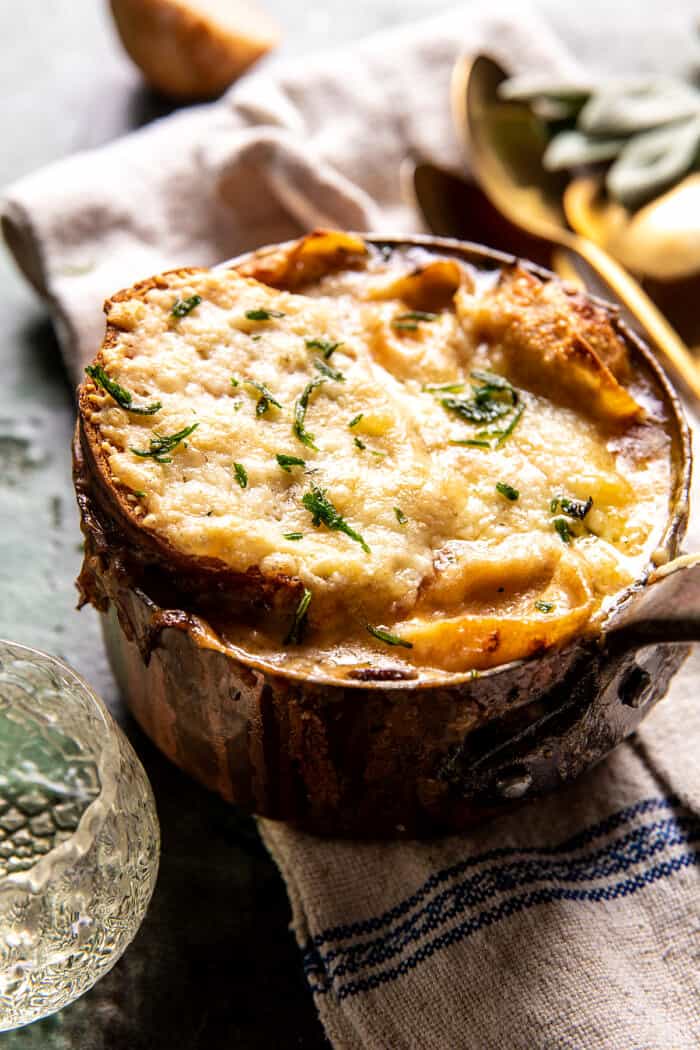 Creamy Tortellini French Onion Soup. Half Baked Harvest