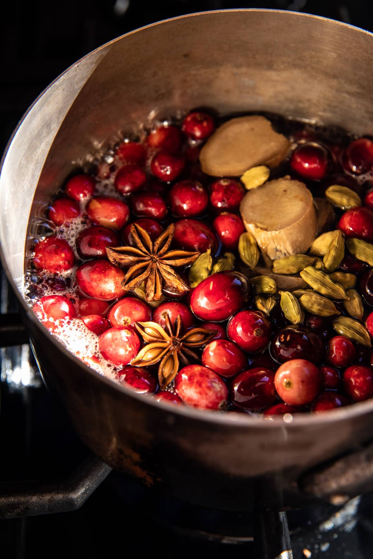 Spiced Cranberry Thyme Moscow Mule | halfbakedharvest.com