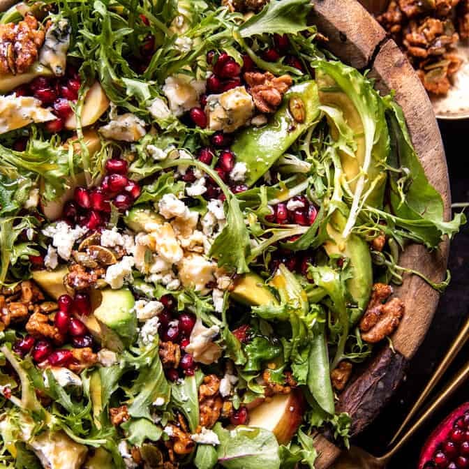 Christmas Salad with Honey Mustard Dressing | halfbakedharvest.com