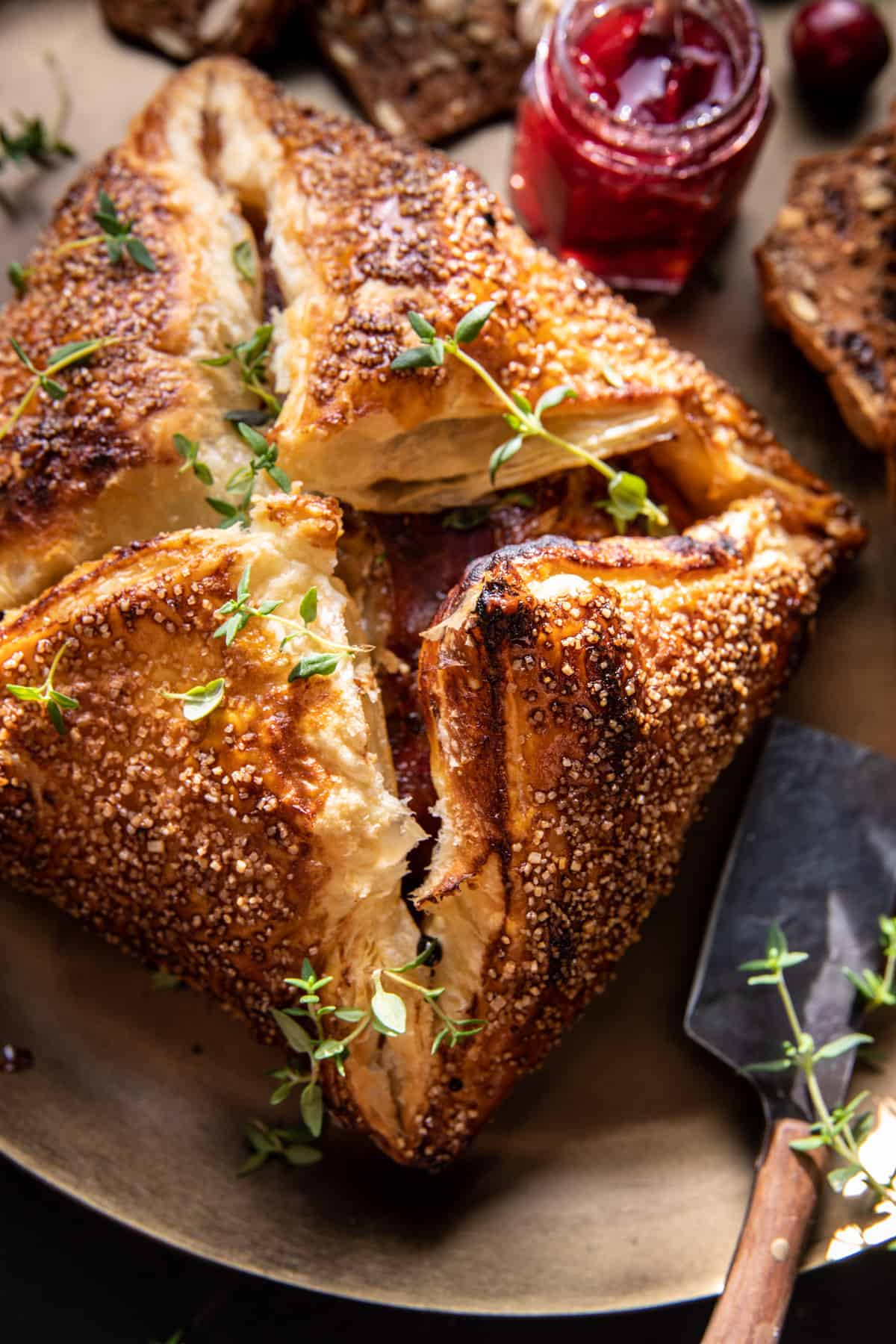 Prosciutto Wrapped Baked Brie in Pastry | HALFBAKEDHARVEST.COM