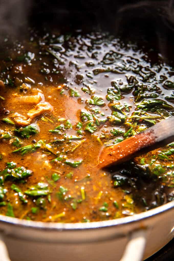 Salsa Verde Chicken and Rice Tortilla Soup. Half Baked Harvest