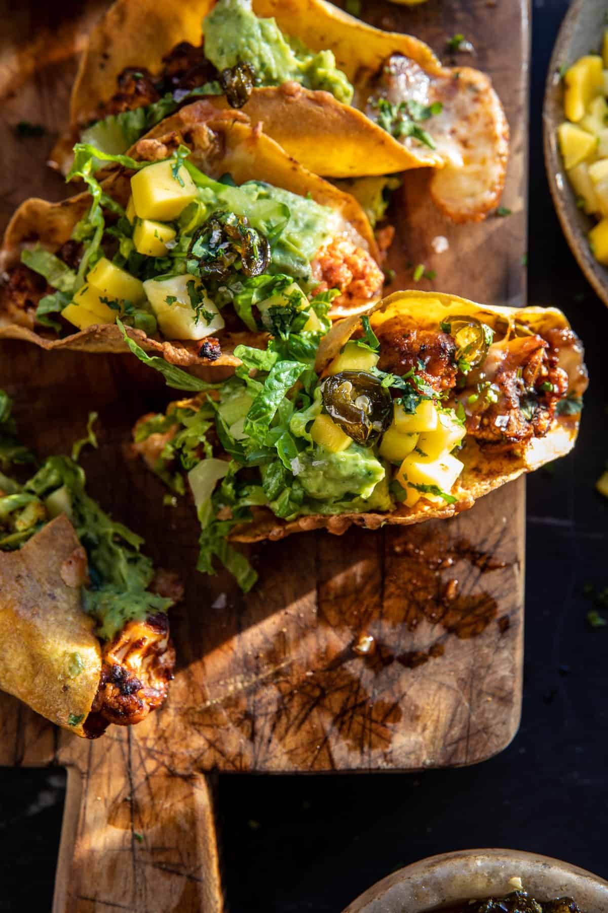 Crispy Caribbean Cauliflower Tacos with Candied Jalapeño Pineapple Salsa | halfbakedharvest.com