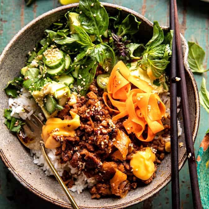 25 Minute Banh Mi Rice Bowls | halfbakedharvest.com