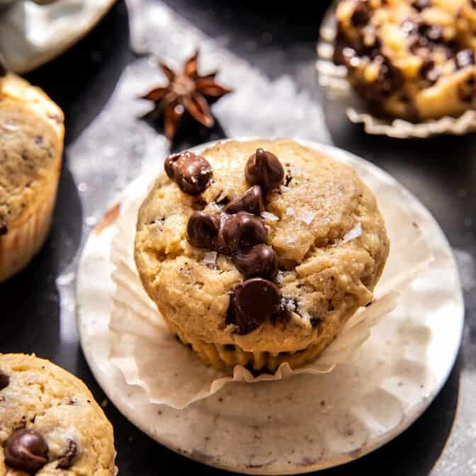 Bakery Style Chocolate Chip Muffins | halfbakedharvest.com