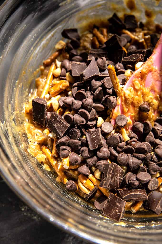 Wholesome Peanut Butter Pretzel Chocolate Chip Cookies