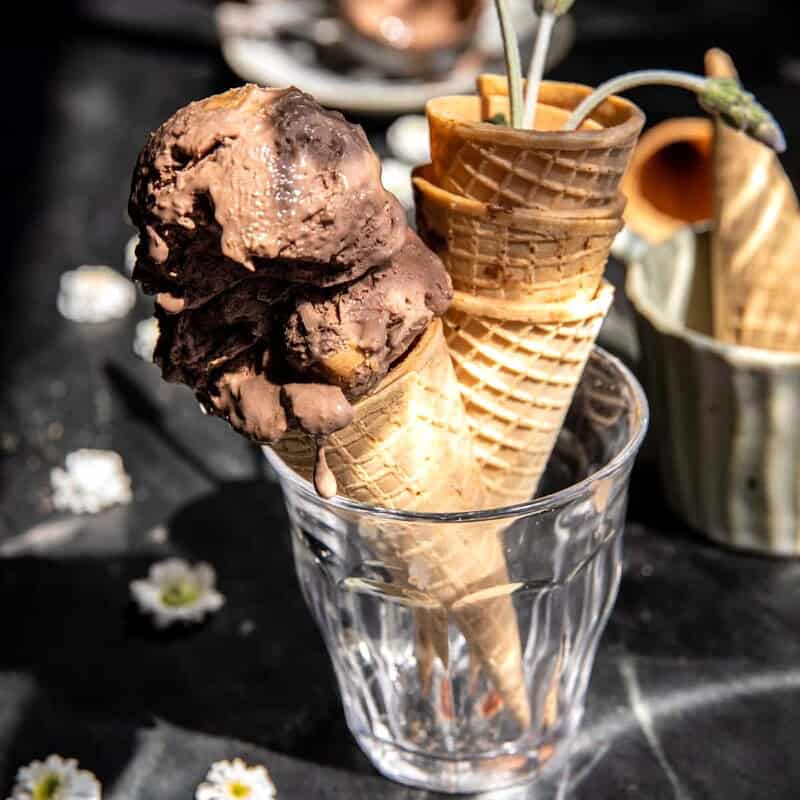 Blender Chocolate Peanut Butter Ice Cream | halfbakedharvest.com