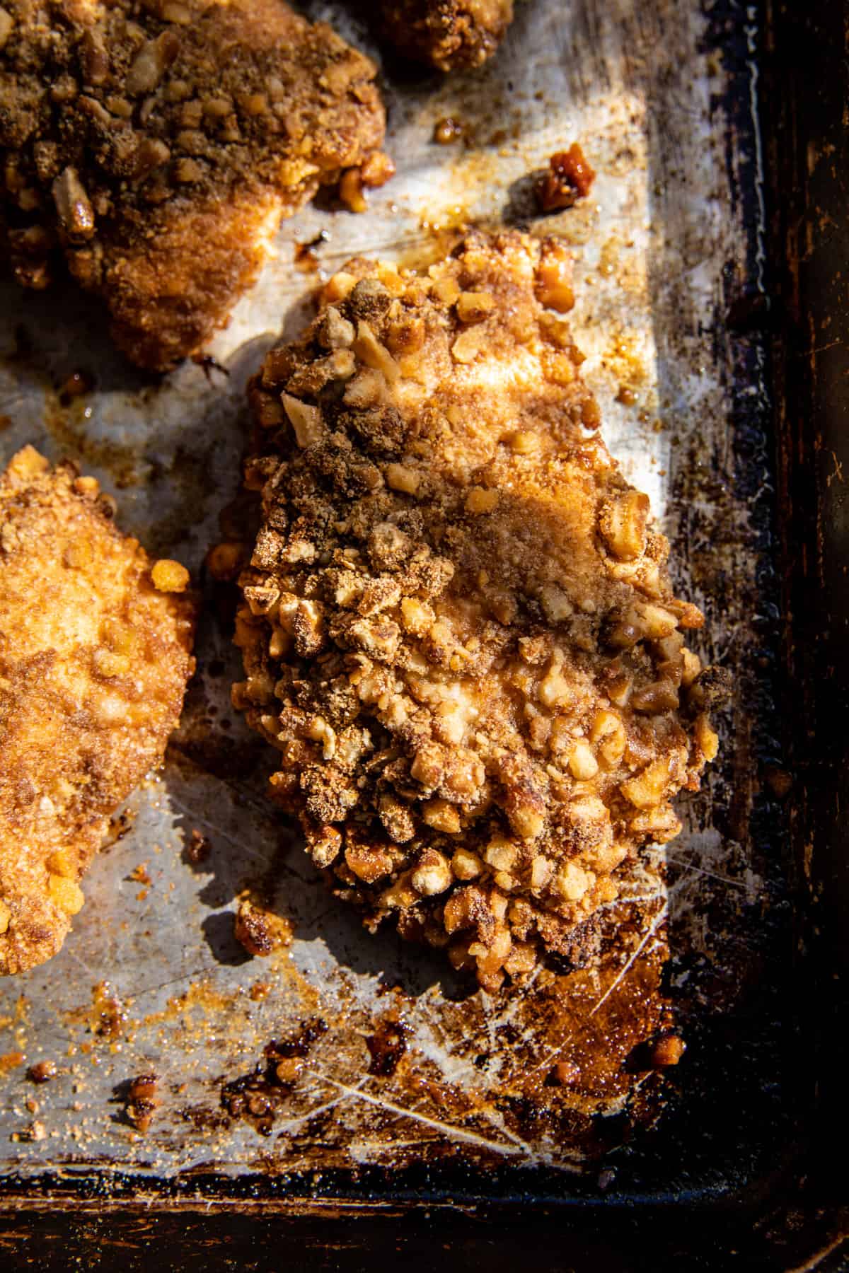 Baked Crunchy Pretzel Honey Balsamic Chicken | halfbakedharvest.com