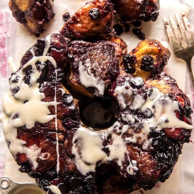 Easy Blueberry Monkey Bread | halfbaledharvest.com