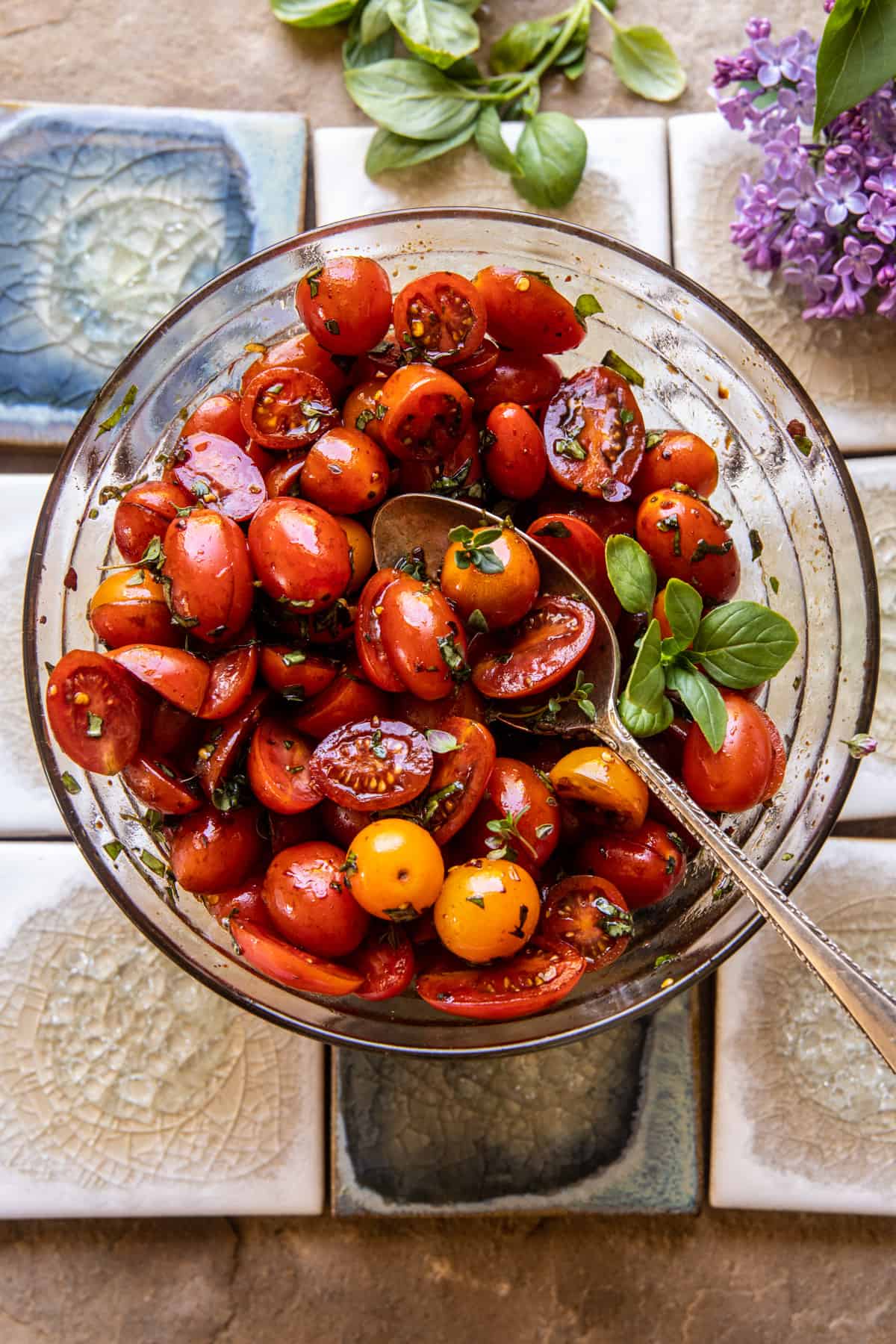 Marinated Cherry Tomatoes with Burrata | halfbakedharvest.com