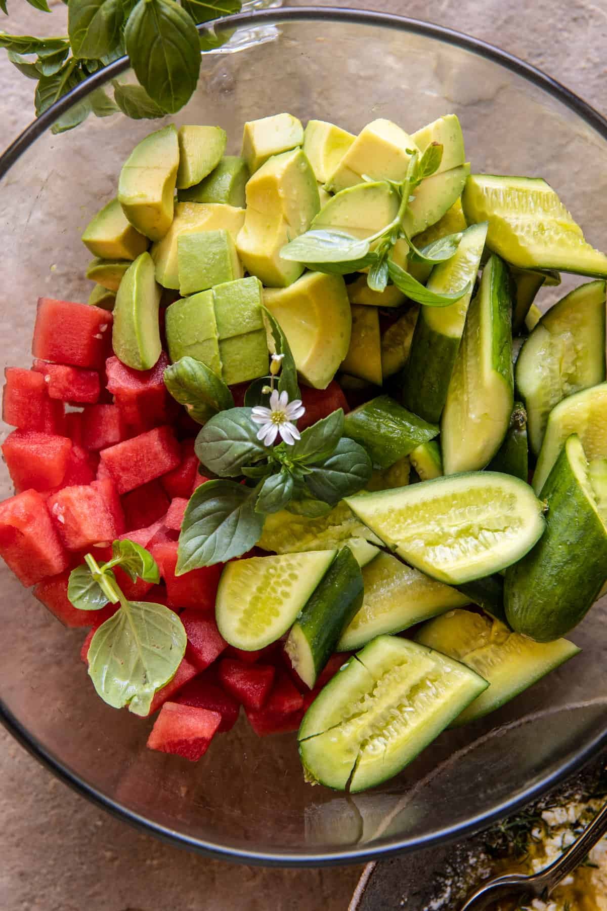 Smashed Cucumber and Watermelon Feta Salad | halfbakedharvest.com