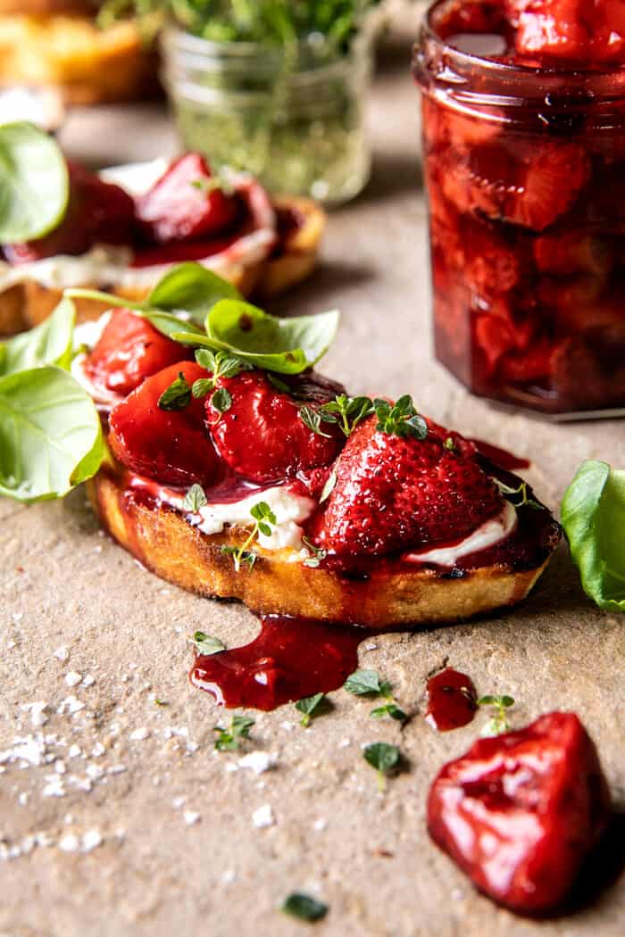 Strawberry Jam with Honey Whipped Goat Cheese. - Half Baked Harvest