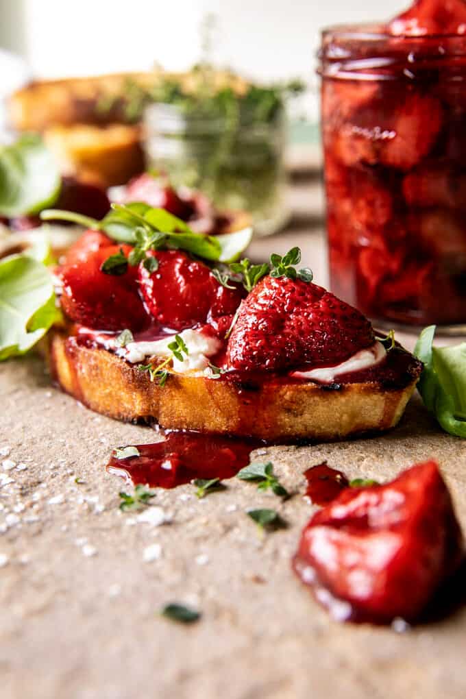 Strawberry Jam with Honey Whipped Goat Cheese. - Half Baked Harvest
