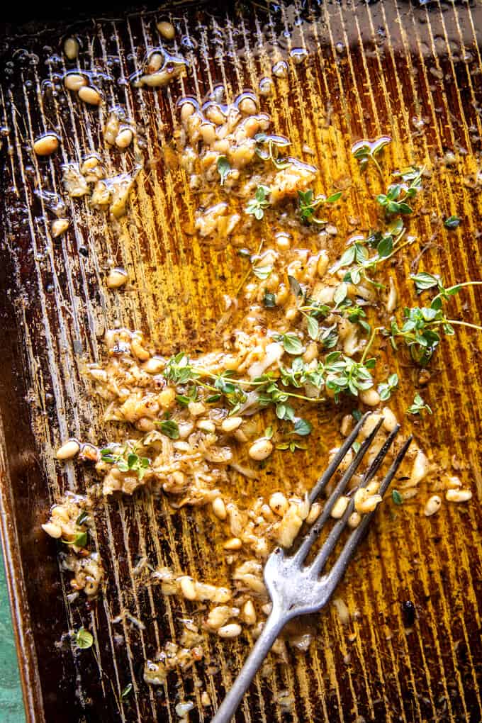 Crockpot Greek Chicken Meatballs with Creamy Tomato Orzo. Half Baked