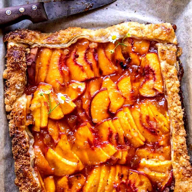Easy Ginger Peach Galette | halfbakedharvest.com