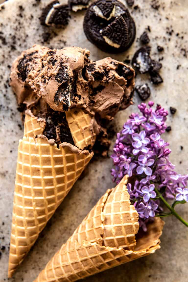 Oreo Split In Half No Churn Chocolate Malt Oreo Ice Cream. - Half Baked Harvest
