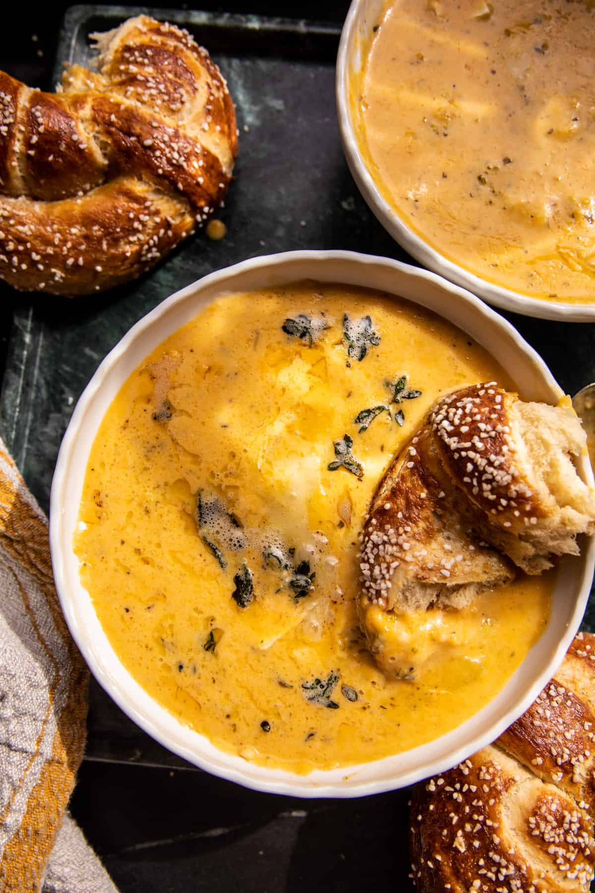 Brie and Cheddar Butternut Squash Beer Soup | halfbakedharvest.com