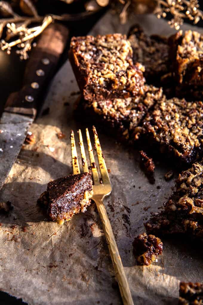 Gooey Pecan Pie Brownies Half Baked Harvest