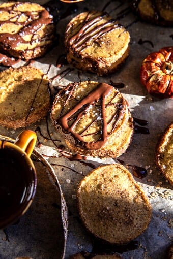 Spiced Pumpkin Shortbread Cookies | halfbakedharvest.com