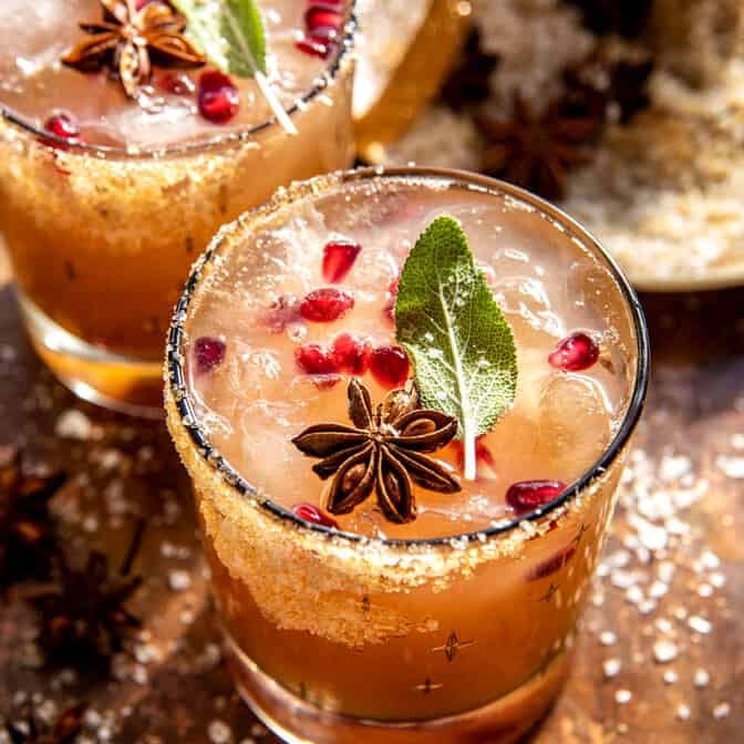 Brown Sugar Sage Ginger Paloma (with mocktail) | halfbakedharvest.com
