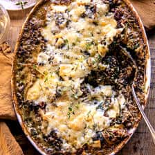 Creamed Spinach and Wild Rice Casserole | halfbakedharvest.com