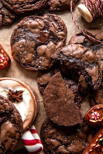 Vanilla Hot Chocolate Molten Cookies | halfbakedharvest.com