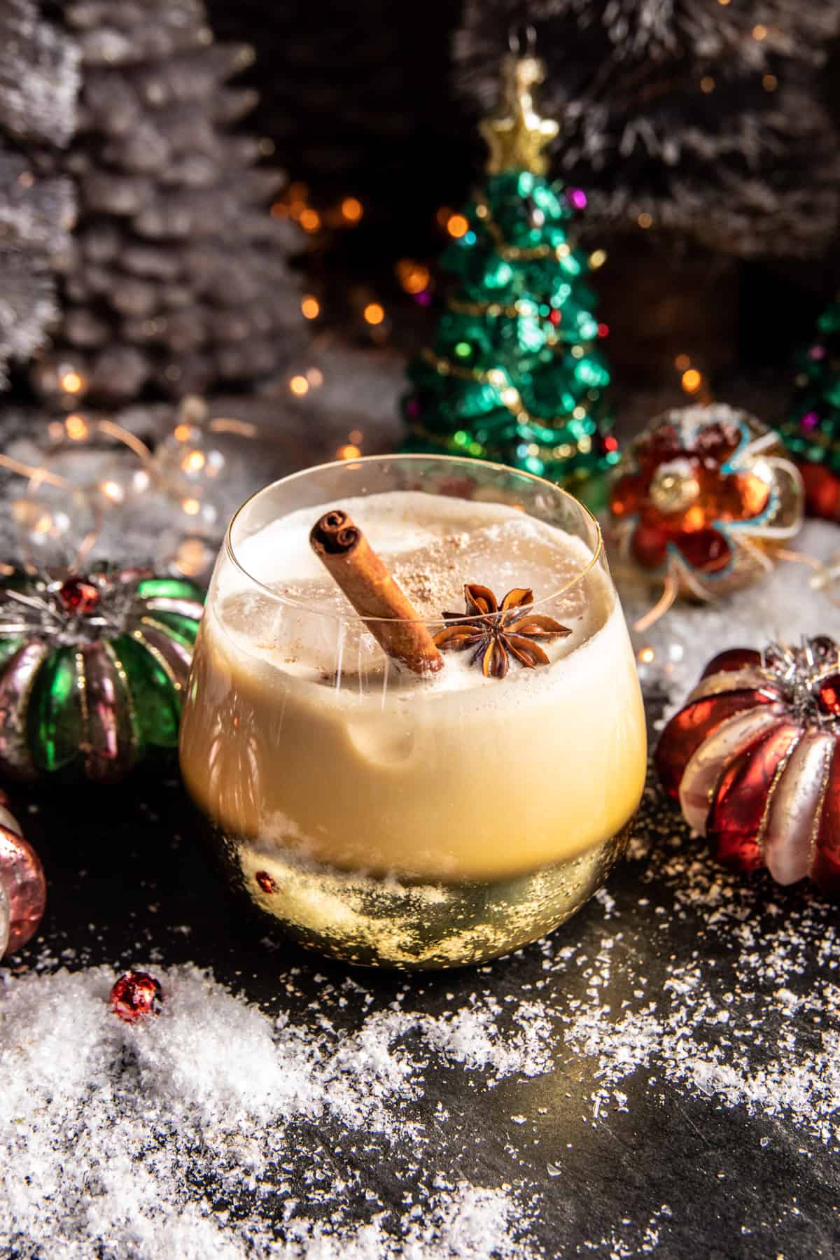 Festive Christmas Bourbon Eggnog - Dish 'n' the Kitchen